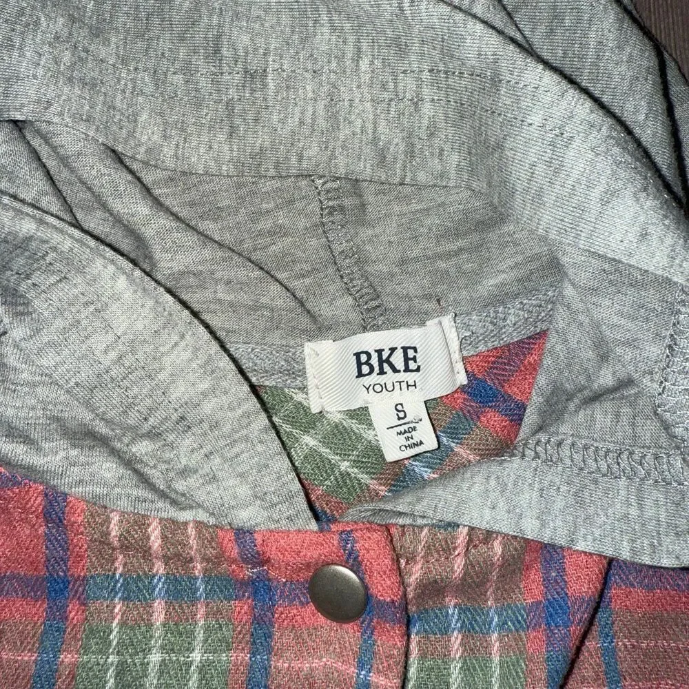Girls BKE Small Flannel with Hood